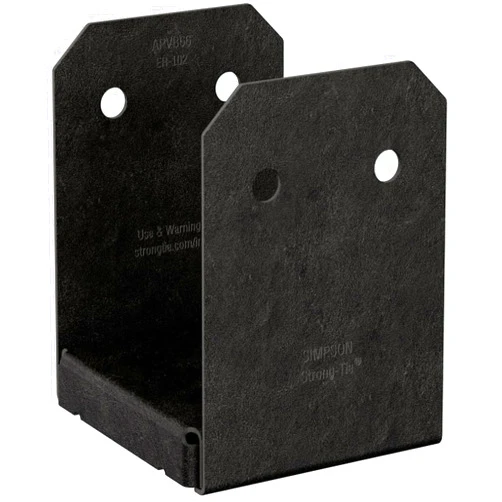 Simpson Strong-Tie Outdoor Accents Avant Collection ZMAX, Black Powder-Coated Post Base for 6x6