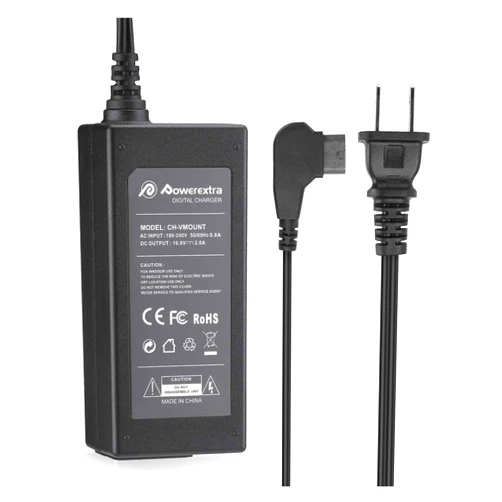 Powerextra D-Tap Charger with D-Tap Cable for V Mount Battery V Lock Battery Gold Mount Battery Compatible with Sony BP-U65 BP-U68 Sony HDW-800P PDW-850 DSR-650P PDW-680 HDW-F900R HDW-800P PMW-F55