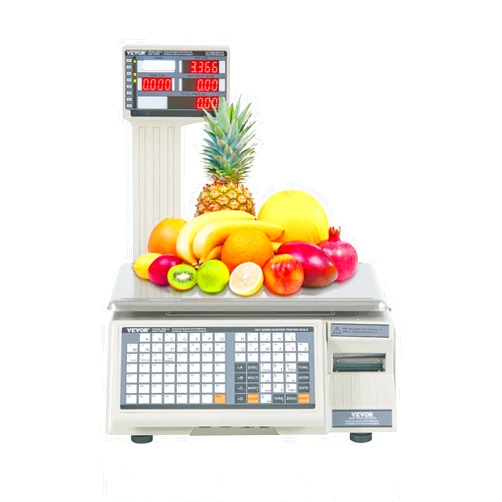 VEVOR Electronic Price Computing Scale, 66 LB Digital Deli Weight Scales, LCD & LED Digital Commercial Food Fruit Meat Produce Counting Weight, for Retail Store, Kitchen, Restaurant Market, and Farmer