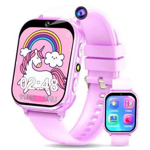 KALINCO Kids Smart Watch, No Phone Needed, Games Camera Video Pedometer Smartwatch, Music Player, Alarm, Audiostory, Torch, Step Counter, Educational Toys Gift for Boys Girls Age 5-12