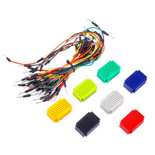 EPLZON 55 Tie Point Mini Breaboard with Jumper Wires for Proto Shield Distribution Connecting Blocks(7pcs)
