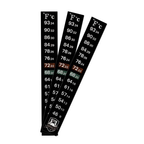 Fermentaholics 3 Pack Fermentation Adhesive Strip Thermometer - Wide Range 46-93 F - Displays Temperature in Degrees & Celsius and Fahrenheit - Accurate - Great for Kombucha, Beer, Wine, Vegetable Fermentation