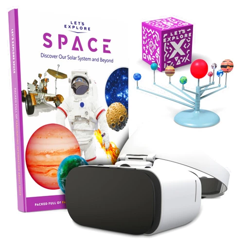 Let's Explore Oceans Let's Explore VR Headset for Kids - STEM Gift Box | A Virtual Reality Family Friendly Adventure | Explore Our Solar System with VR Headset for Phone