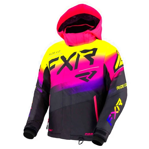 FXR Youth Boost Jacket (Black/Neon Fusion - 16)