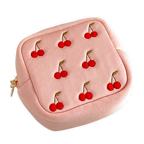 Muloo Waterproof Cherry Makeup Pouch Fashion Fall Cosmetic Cases Women Makeup Organizer Toiletry Bag Travel Cosmetics Bags