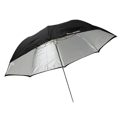 Westcott 2011 43-Inch Optical White Satin Collapsible with Removable Black Cover Umbrella (Black)