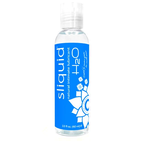 Sliquid H2O Water Based Lube, Water Based Lubricant for Sex, Natural Sex Lube, Glycerin Free Personal Lubricant (2 Oz) Clear, Unscented