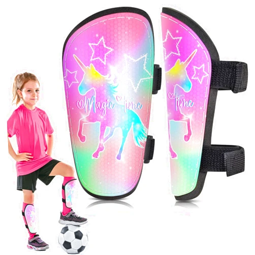 AuSletie Shin Guards Soccer Kids Girls Youth,Shin Pads Shin Guard Protection Kids Girls Toddler,Soccer Shin Guards for Kids 2-7 Years Old Girls Toddler,Soccer Equipment for Football Games