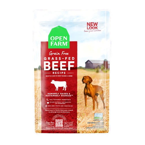 Open Farm Grass-Fed Beef Grain-Free Dry Dog Food, 100% Humanely Raised Wagyu Recipe with Non-GMO Superfoods and No Artificial Flavors or Preservatives, 4 lbs