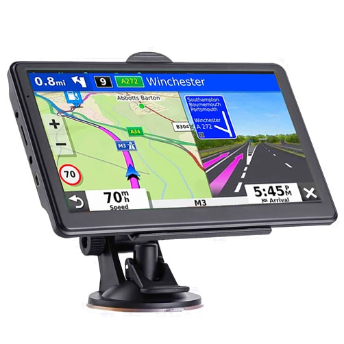 GONGUP GPS Navigator for Car, Latest 2025 Map 7 inch Touch Screen Car GPS 256-16GB, Voice Turn Direction Guidance, Support Speed and Red Light Warning, North America Lifetime map Free Update