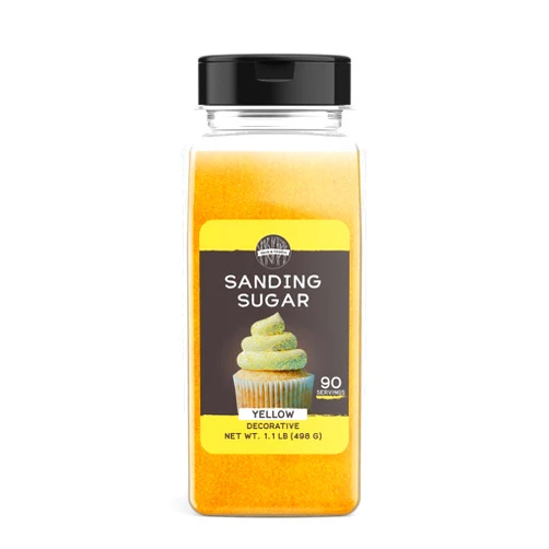 Birch & Meadow Sanding Sugar, Yellow, 1.1 lb. Colorful Sugar Crystals for Festive Holiday Baking