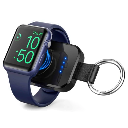 i.VALUX Portable Wireless Charger for Apple Watch, Travel iwatch Charger 1000mAh Smart Magnetic Small Keychain Power Bank for Apple Watch Series 11 10 9 8 7 6 5 4 3 2 SE UItra,49/41/45/44/42/44/40/38