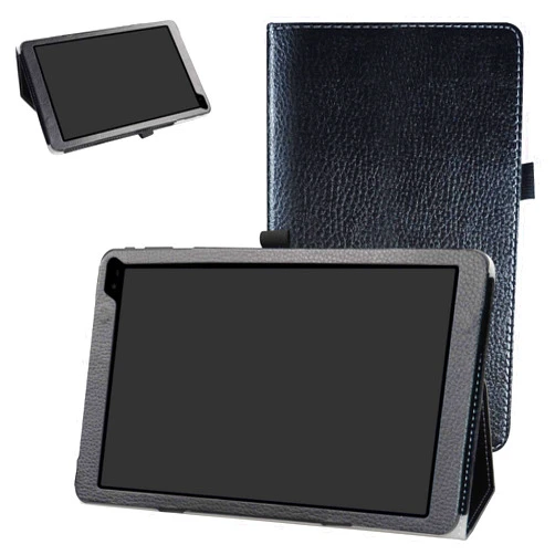 Bige Barnes & Noble Nook Tablet 10 Case,Bige PU Leather Folio 2-Folding Stand Cover for Barnes & Noble Nook Tablet 10 (BNTV650) 10.1-inch Tablet,Black
