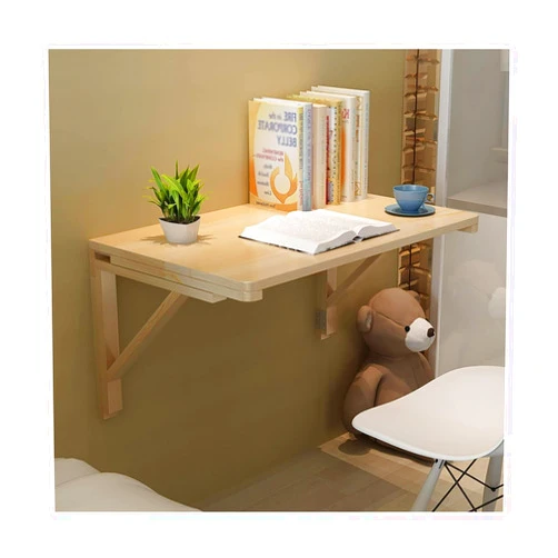 SHUICAO Wall Shelves Wall Mounted Folding Table Wall Mounted Table Fold Down Pine Wood Laundry Folding Table Wall Mounted Computer Desk Drop Leaf Table for Office Home Kitchen/L47Inch*W24Inch