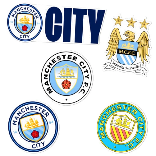 Desert Cactus Manchester City Sticker Man City MCFC Sheet Vinyl Football Soccer Premier League Decal Laptop Water Bottle Car Scrapbook (Type 2-10)