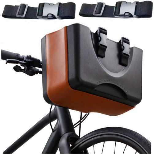 Zonvium Foldable Front Bike Basket, Waterproof Detachable Handlebar Basket, for Grocery Shopping, RV Camping, Beach Cruiser and Pet Stroller, with Two Adjustable Straps