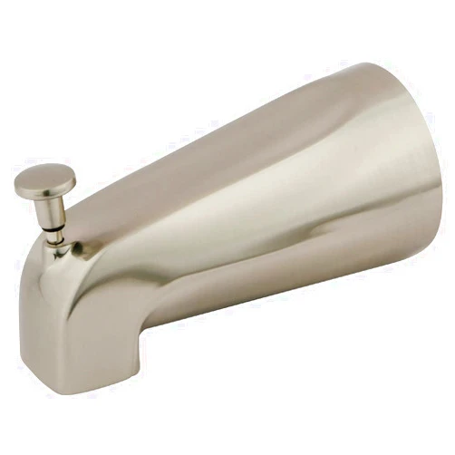 Kingston Brass K189A8 Designer Trimscape Showerscape 5-Inch Zinc Tub Spout with Diverter, Brushed Nickel