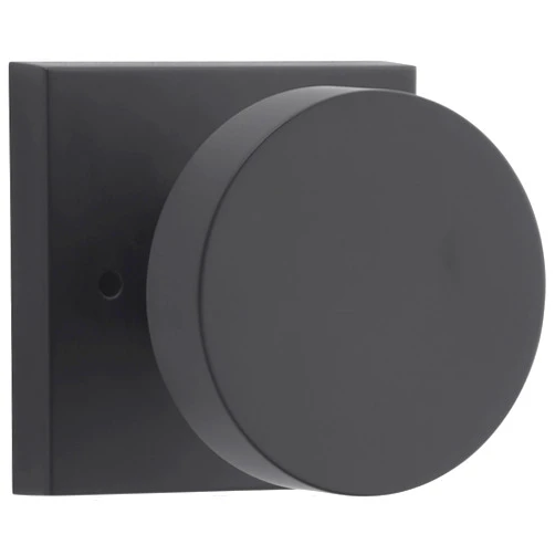 Baldwin PV.CON.CSR Contemporary Privacy Door Knob with Square Rose - Satin Black