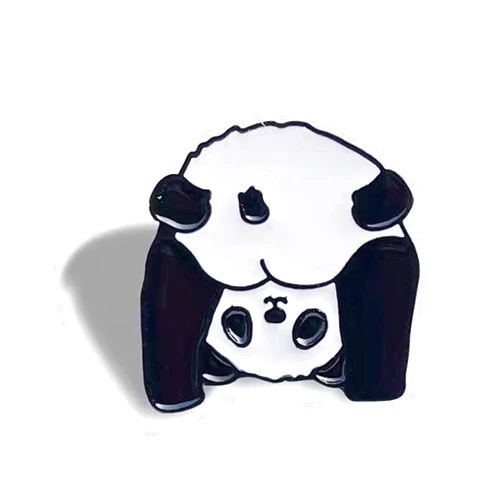FEITIANWUGONG Panda Enamel Pins Set Cool Creative Enamel Lapel Pins Brooches for Backpacks Steampunk Badge Jewelry for Women Ornament