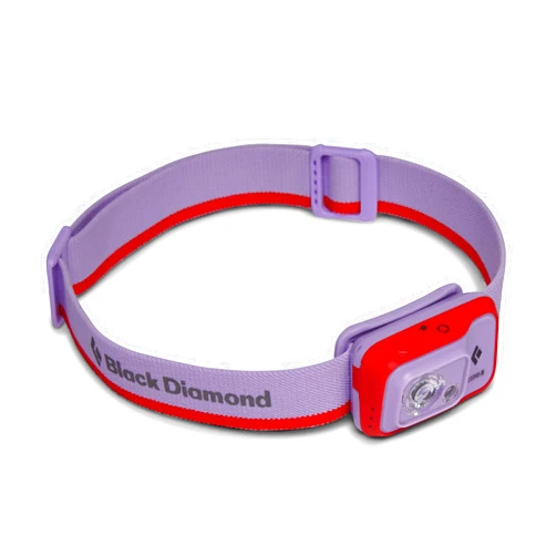 BLACK DIAMOND Cosmo 350-R Rechargeable LED Headlamp, Waterproof and Dimmable Headlamp for Camping, Hiking, Running, with Red Light Headlamp Mode, Lilac