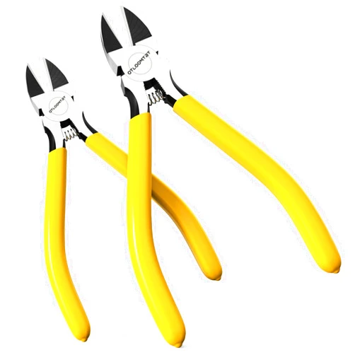 OTLOOMTBT 6-In and 5-In 2 PCS Ultra Sharp Compact Wire Cutters with Long Flat Nose Pliers Ideal for Cutting Crafts, Flowers, Plastics, Appliances and Any Clean Cutting Needs Powerful Wire Cutter