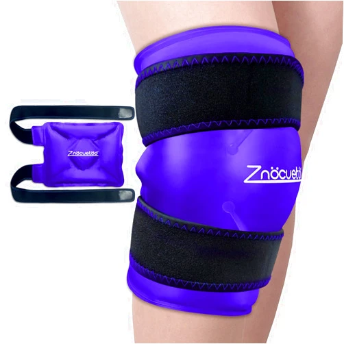 ZNÖCUETÖD Enhanced Knee Ice Pack Wrap for Pain Relief, Large Gel Ice Pack for Knee Leg Injuries Reusable with Cold Compression for Tendonitis, Arthritis, Swelling, Bruises, Surgery Recovery