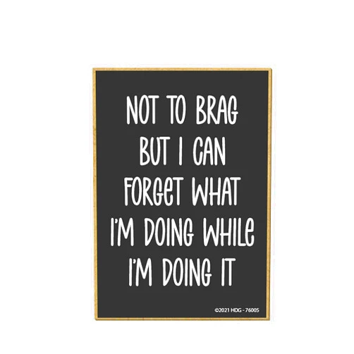 Honey Dew Gifts, Not to Brag but I Can Forget What I'm Doing While I'm Doing It, 2.5 Inch by 3.5 Inch, Locker Decorations, Funny Refrigerator Magnets for Adults, Gag Gifts, 76005