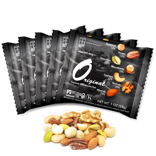 Roastery Coast - Daily Nuts Original Mixed Nuts | Mixed Nuts Snack Packs | Individually wrapped snacks | Unsalted Mixed Nuts | Nut Snacks | No peanuts | Deluxe assorted snack (22 Packs)