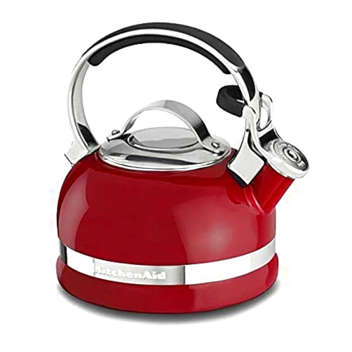 KitchenAid KTEN20SBER 2.0-Quart Kettle with Full Stainless Steel Handle and Trim Band - Empire Red