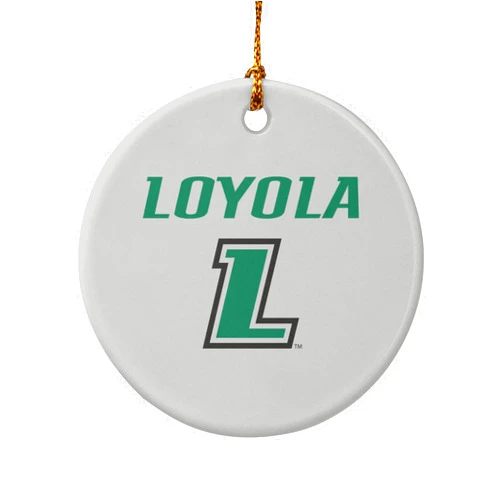 GRAPHICS & MORE Loyola University Maryland Secondary Logo Porcelain Holiday Christmas Tree Ornament - 2.8
