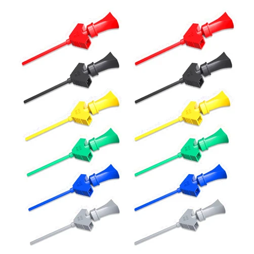 Goupchn SMD IC Test Hook Clip 12PCS 6 Colors for Logic Analyzer, Electronic Testing