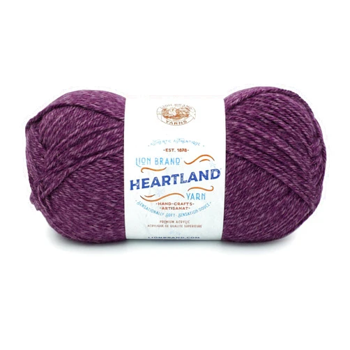 Lion Brand Yarn Heartland Yarn for Crocheting, Knitting, and Weaving, Multicolor Yarn, 1-Pack, New River Gorge