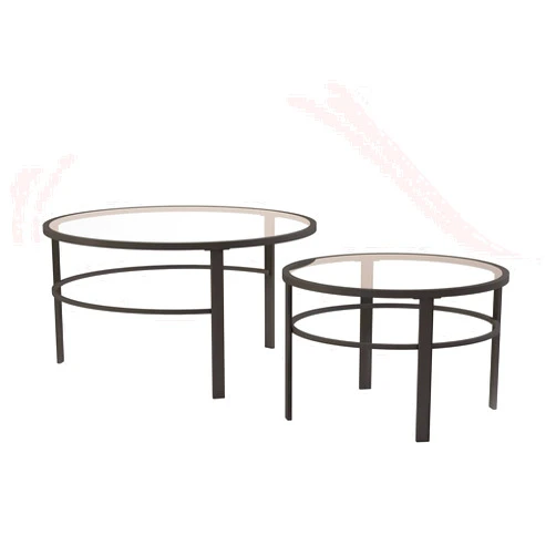 Henn&Hart Round Nested Coffee Table in Blackened Bronze, Coffee Table coffee tables for living room, studio apartment essentials, 36