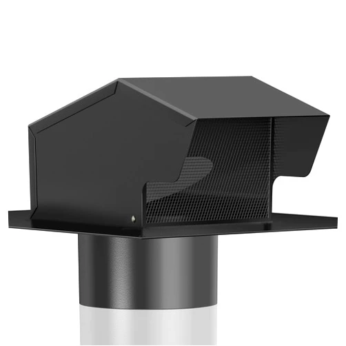 Hon&Guan Removable Roof Vents 8 Inch, Hon&Guan Roof Vent Cap Galvanized Steel Bathroom 8 Roof Exhaust Vent for Ventilation System-with Damper, Black.