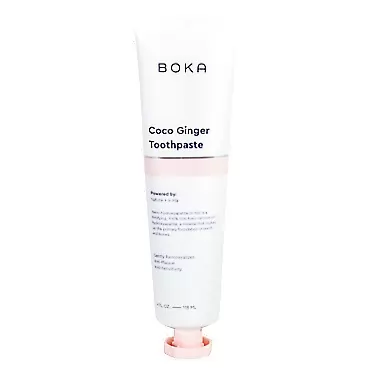Boka Coco Ginger Toothpaste - Nano-Hydroxyapatite for Remineralizing and Sensitivity, Fluoride-Free I Dentist Recommended, Made in USA I 4oz