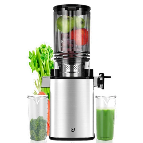 Emijok Masticating Juicer Machines, 350W Slow Cold Press Juicer with 5.3