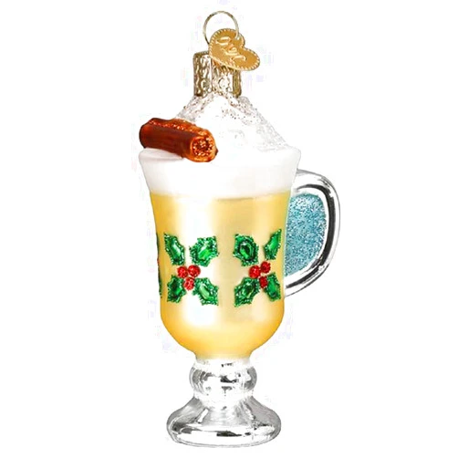 Old World Christmas Eggnog Blown Glass 2020 Unique Christmas Ornaments for Christmas Tree Decorations