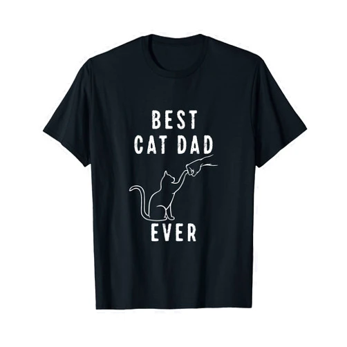 Meow cat shirt Best Cat Dad Ever Cat Daddy Paw Fist Bump Meow T-Shirt