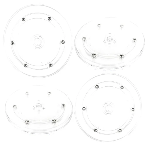 Oungy 4PCS 6 inch Small Lazy Susan Turntable Clear Acrylic Lazy Susan Mini Acrylic Ball Bearing Rotating Tray for Spice Rack Table Cake Kitchen Pantry Decorating