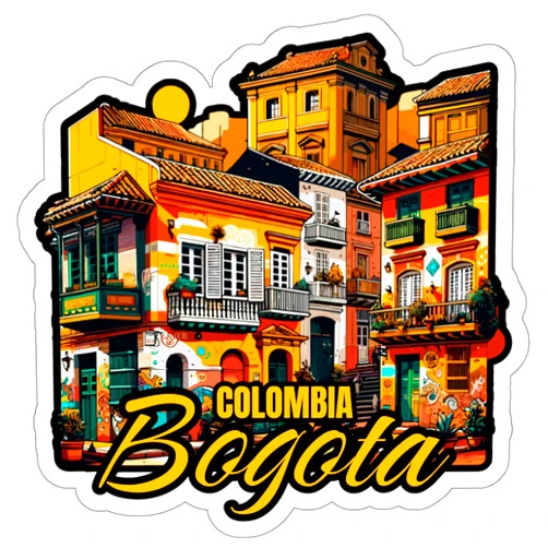 No Thorns Media Bogota Colombia Sticker Weatherproof Vintage Decal Vinyl Small Waterproof for Water Bottle Mug Passport Scrapbook Notebook Laptop Tumbler Skateboard Computer Phone 4