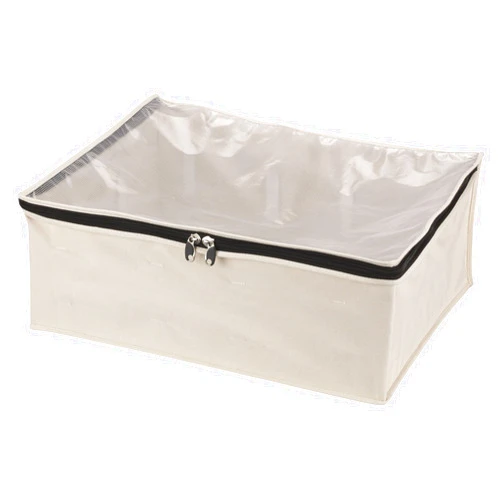 Household Essentials 3364-1 Cotton Canvas Blanket Storage Bags | Natural, Off-White