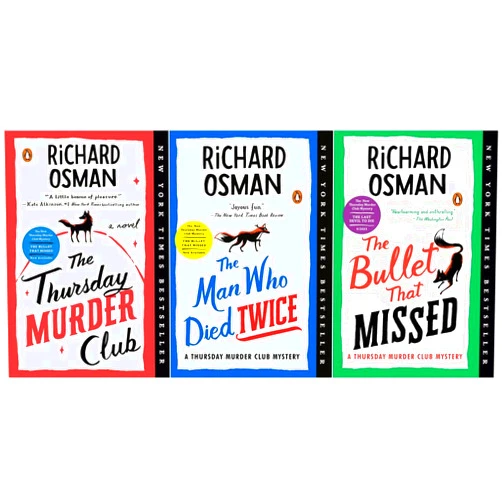 By Richard Osman (Author) A Thursday Murder Club Mystery 3 Books Set - The Thursday Murder Club; The Man Who Died Twice; The Bullet That Missed (Paperback)