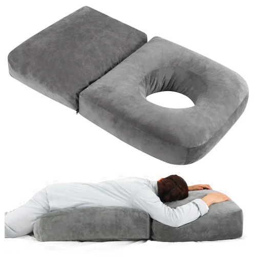 Meecoo Spring Pregnancy Belly Pillow for Sleeping, 45.3 Inch Pregnancy Massage Pillow Full Body with Removable Cover - Support for Back, Legs, Belly, HIPS for Pregnant Women