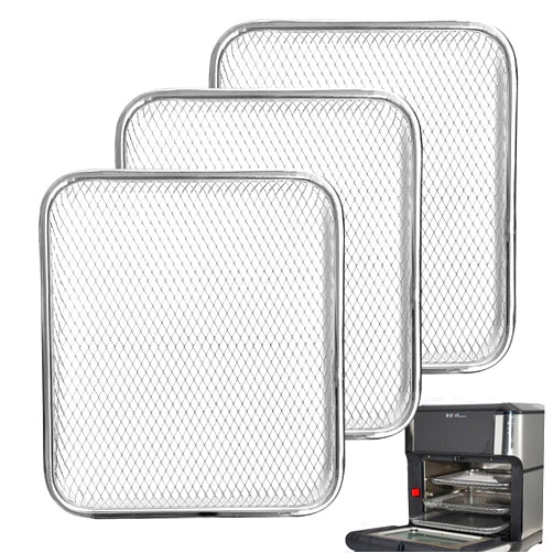 Kispog Stainless steel Mesh Cooking Tray Dehydrator Tray, Air Fryer Accessories Compatible for 10&10.6 qt Instant Vortex Innsky Power XL Air Fryer