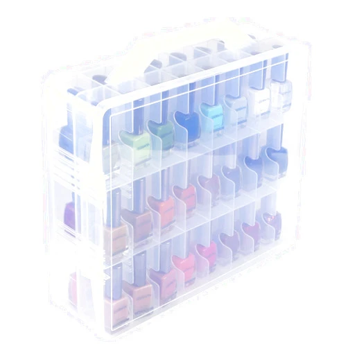 Kissbuty Universal Nail Polish Holder Organizer for 48 Bottles Adjustable Dividers Space Saver