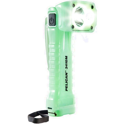 Pelican 3410 Right Angle LED Flashlight with Magnetic Clip (Photo Luminescent Body)