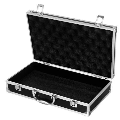 DOITOOL Silver Aluminum Briefcase with Lock, Aluminum Briefcase for Men or Women (14.1x7.8x2.9Inch)