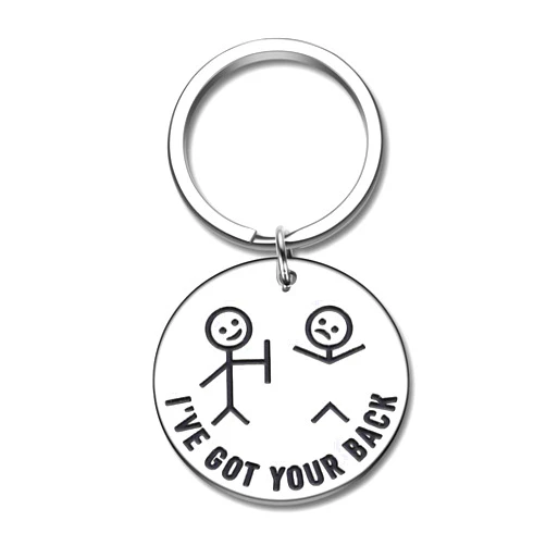 Octamber Funny Gifts Best Friend Keychain for Friends BFF Besties Companion I Got Your Back Stick Figures for Daughter Son Families Women Men Christmas Birthday Valentine Graduation Stocking Stuffers
