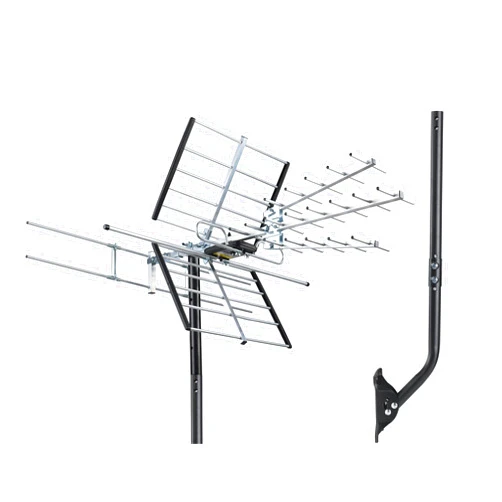 PIBIDI Outdoor TV Antenna, Long Range Digital OTA Antenna for 4K 1080P VHF UHF, 200 Mile Range, with Mouting Pole (UHD-8903 + Pole)