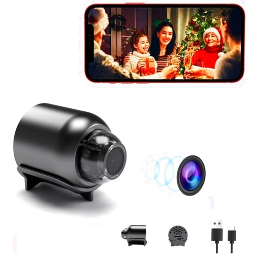 LaoZiJian Mini Spy Camera 1080P Full HD Hidden Camera - Portable Small Nanny Cam with Night Vision - Covert Security Camera for Home/Office/Indoor/Outdoor